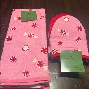 Kate Spade New York Peppermint Candy Kitchen Towels & Mini Oven Mitts